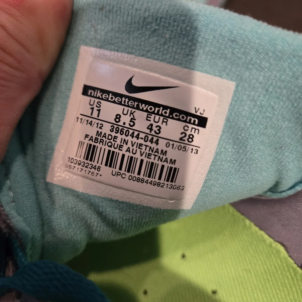 Nike Free 7.0 Athletic Shoes - Light Gray, Turquoise - Women's SZ 11 - Picture 5 of 6